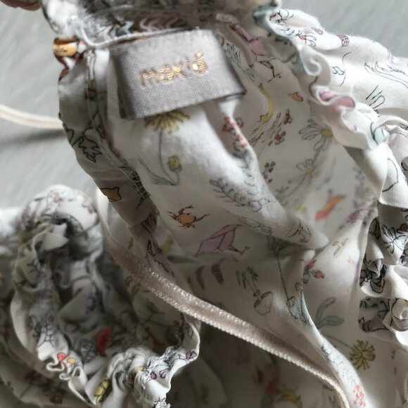 MAKIE BABY GIRL BALLOON ROMPER SLEEVELESS FLORAL TIE 12/18 MO - Picture 3 of 8